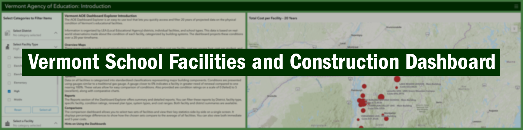 Figure: Vermont Facilities and Construction Dashboard image