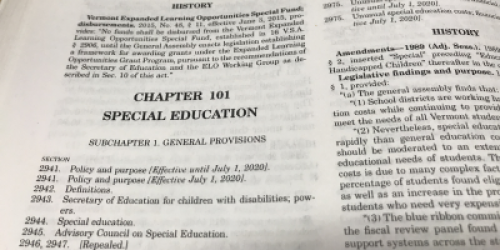 vermont law book special education section